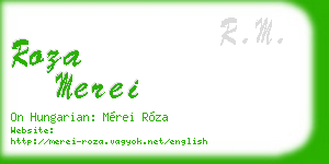 roza merei business card
