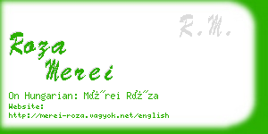 roza merei business card